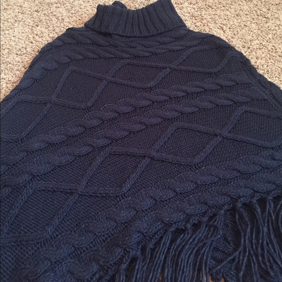 Forever 21 Navy Poncho - Picture 3 of 4